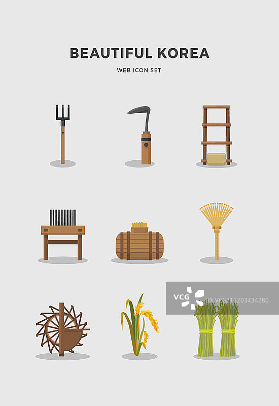 韩国主题图标集图片素材