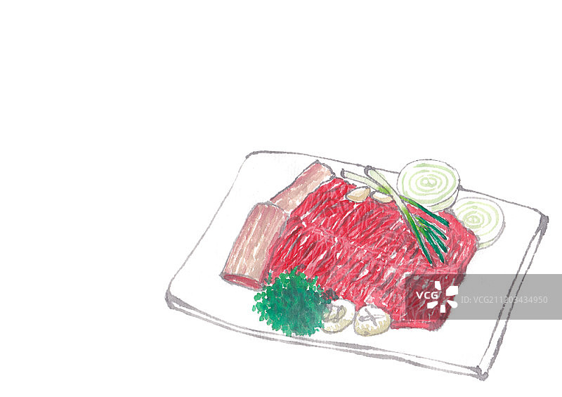 手绘新鲜肉类图片素材