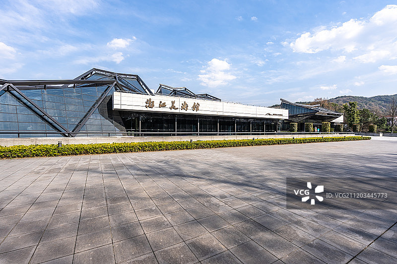 浙江杭州地标建筑内部图片素材