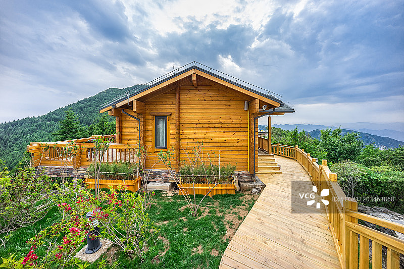 山顶木屋别墅酒店图片素材