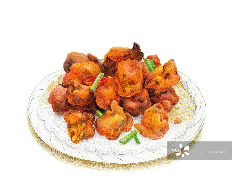 油炸排骨图片素材