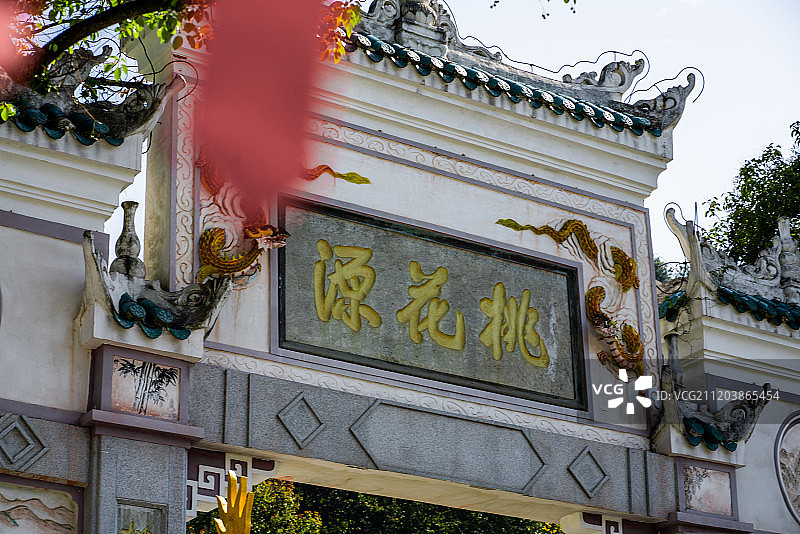 秘境桃花源图片素材