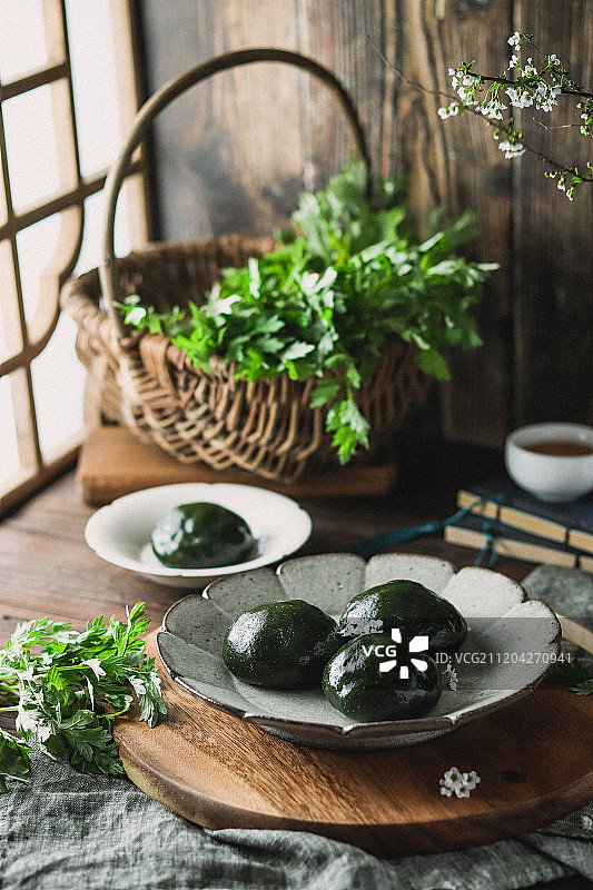 艾草青团图片素材