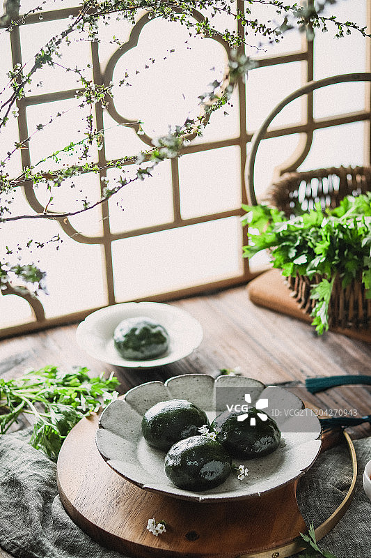 艾草青团图片素材