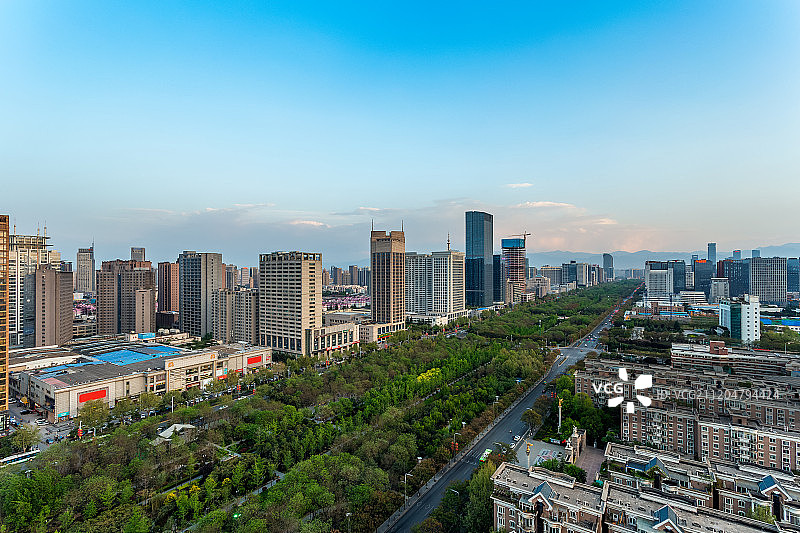 西安高新区唐延路图片素材