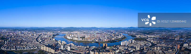 航拍吉林市风光图片素材