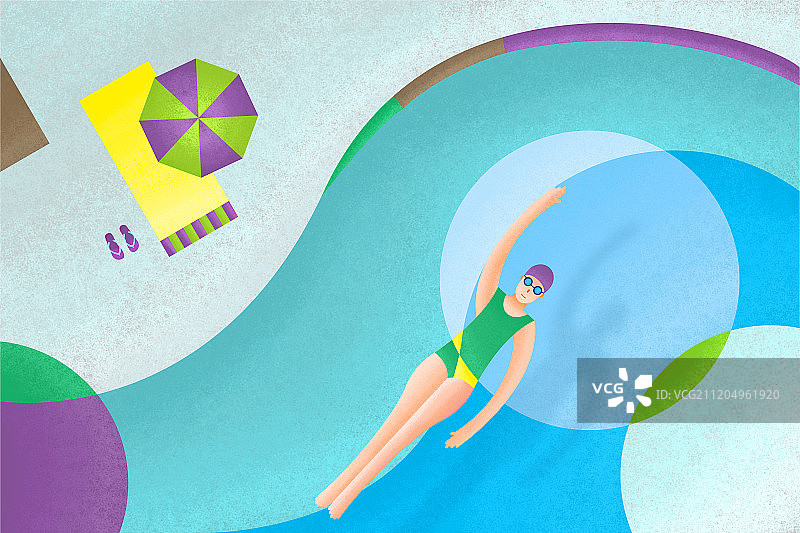 夏季的游泳池图片素材