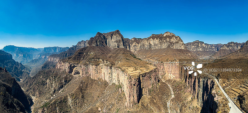 山西省南太行山王莽岭锡崖沟风景区户外风光图片素材