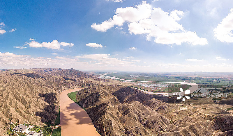 航拍黄河大峡谷图片素材