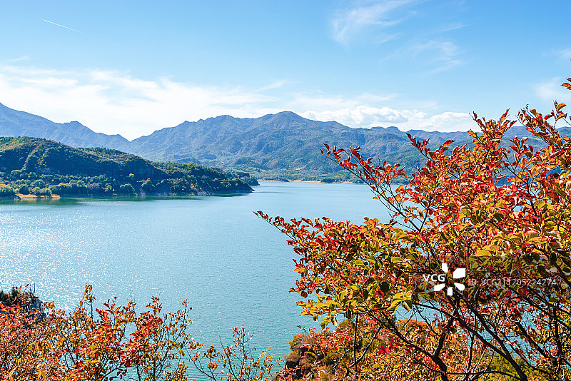北京延庆白河堡水库风光图片素材