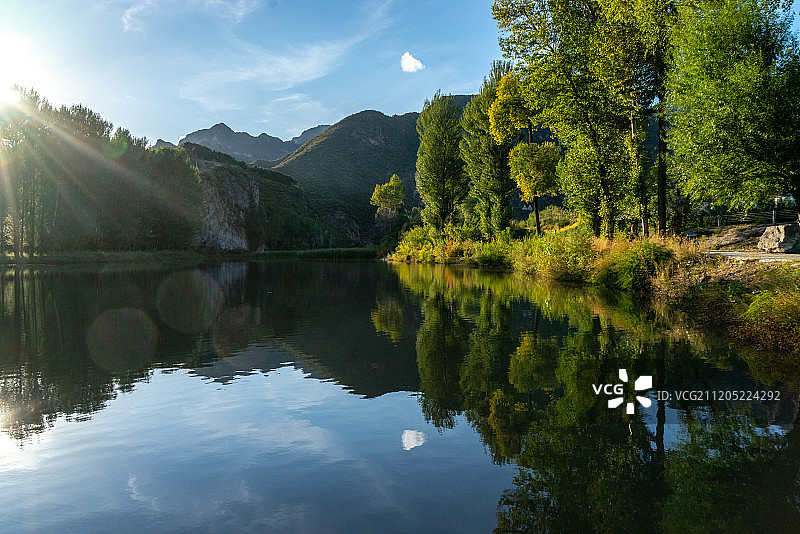 北京延庆百里山水画廊风光图片素材