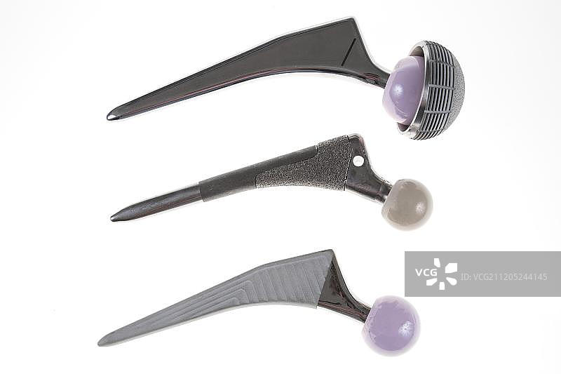 髋关节置换人工假体（含髋轴、球头、髋臼杯）图片素材