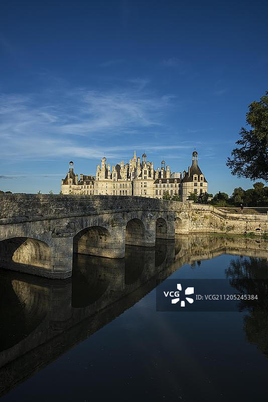 香波尔城堡北立面，联合国教科文组织世界遗产，卢瓦尔河，卢瓦尔-谢尔省，中央大区，法国，欧洲图片素材