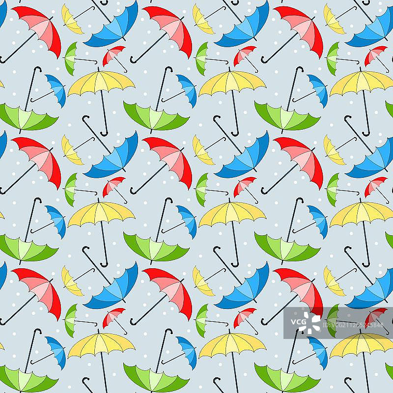 德国彩色雨伞无缝墙纸图片素材