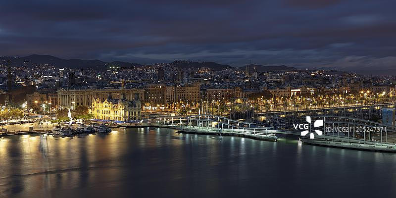 西班牙巴塞罗那韦尔港图片素材