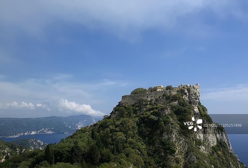 天使城堡，恩格斯堡，靠近帕莱奥卡斯特里察，科孚岛，希腊，欧洲图片素材