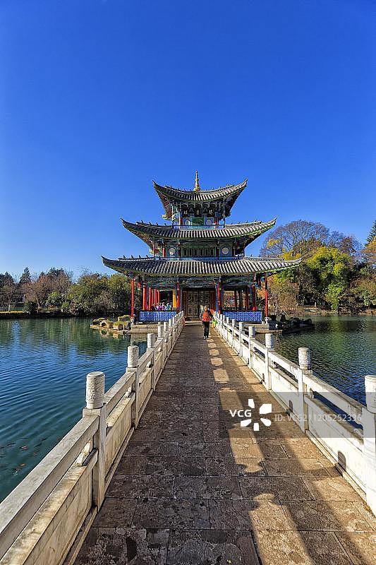 中国云南丽江黑龙潭公园图片素材