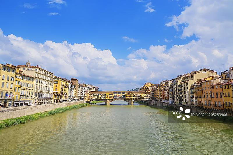 欧洲意大利托斯卡纳佛罗伦萨老桥图片素材