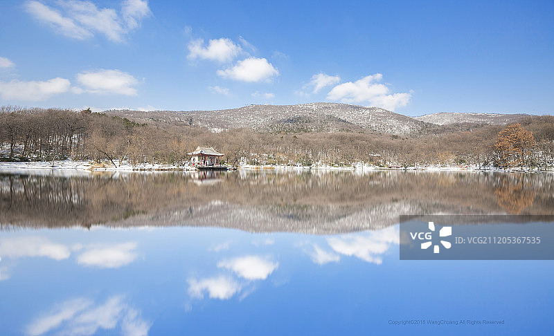 紫霞湖图片素材