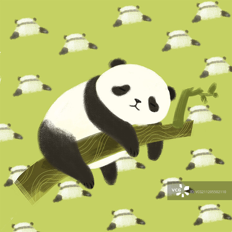 大熊猫平铺图片素材