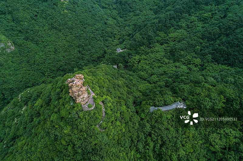 航拍石家庄赞皇县棋盘山风景区图片素材
