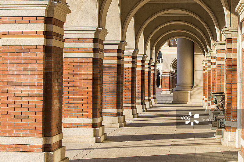 天津民园体育场的走廊图片素材
