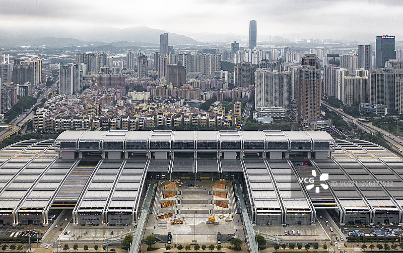 深圳会展中心航拍全景图图片素材