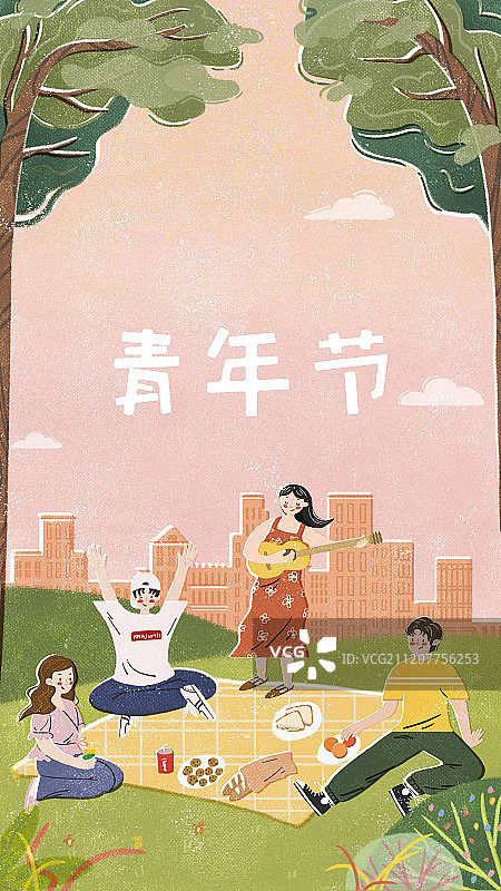 五四青年节竖版图片素材