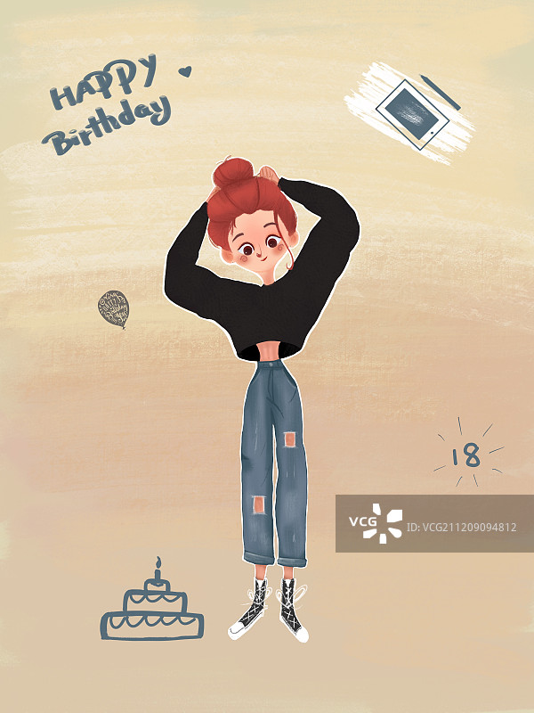 欧美时尚插画图片素材