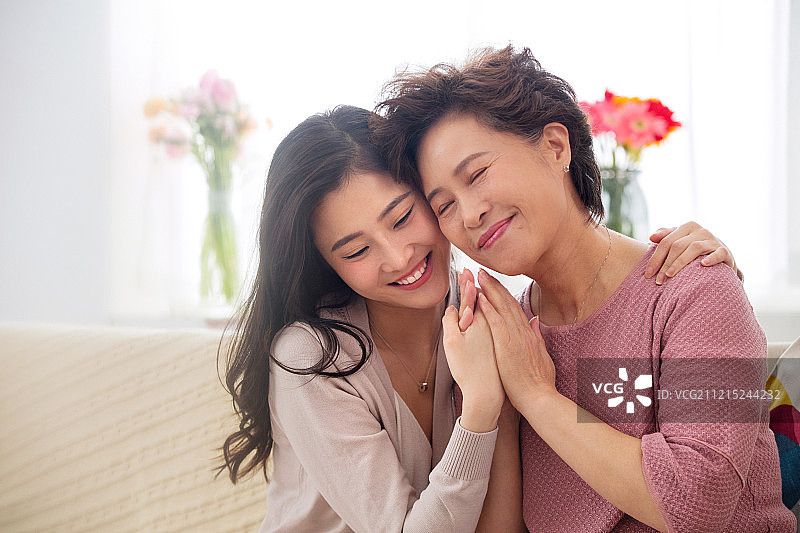 幸福母女图片素材