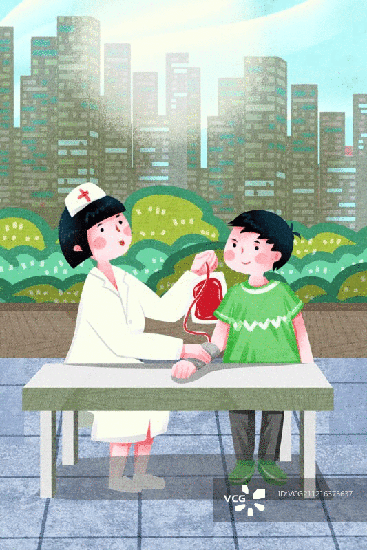 小清新风格献血图片素材