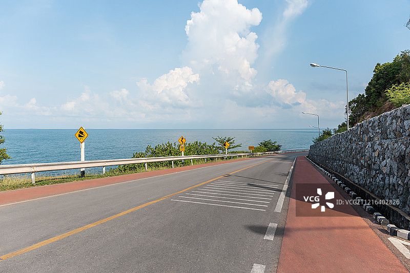 泰国尖竹汶最美沿海公路图片素材