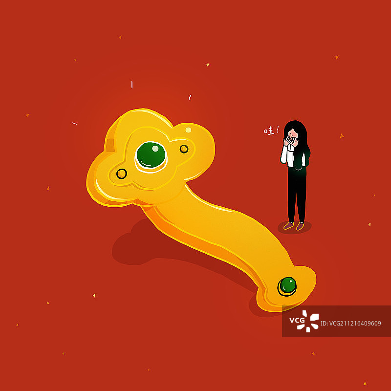 如意插画图片素材