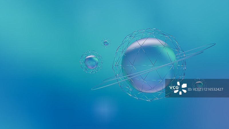 梦幻渐变抽象球体图片素材