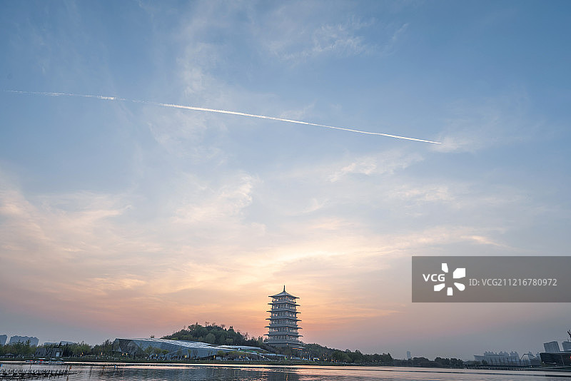 西安世博园长安塔图片素材