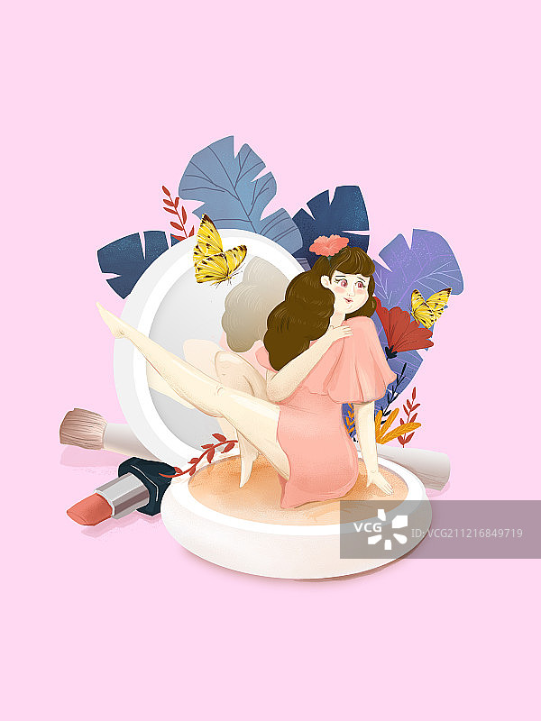 化妆品的世界里图片素材