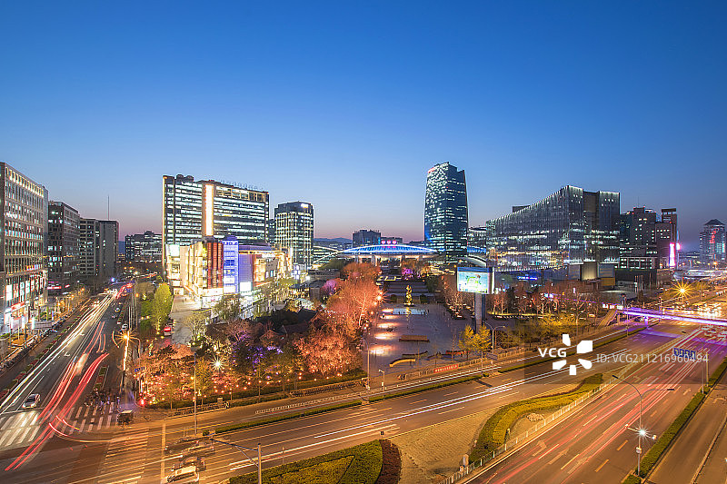 中关村城市夜景图片素材