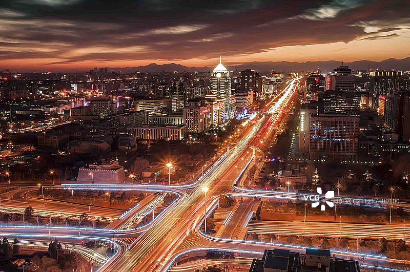 北京建国门桥图片素材