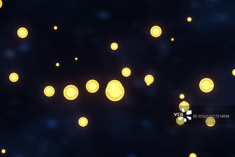 黑暗背景中的萤火虫图片素材