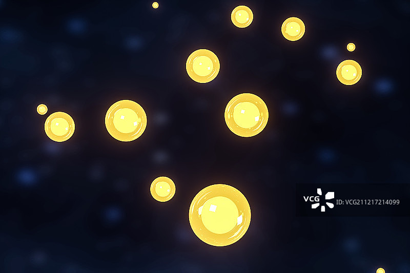 黑暗背景中的萤火虫图片素材