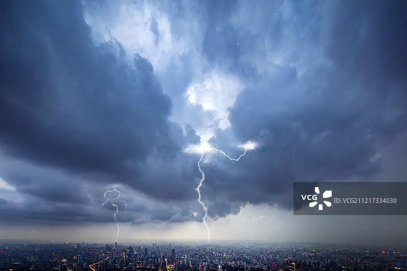 俯瞰上海黄浦江两岸风光图片素材