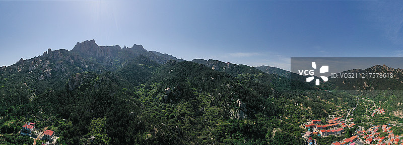 青岛崂山北九水山脉图片素材