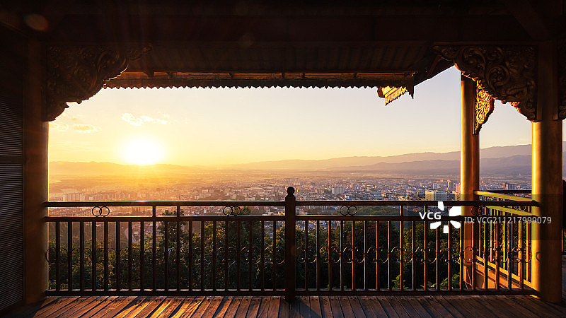 云南德宏芒市大金塔景区图片素材