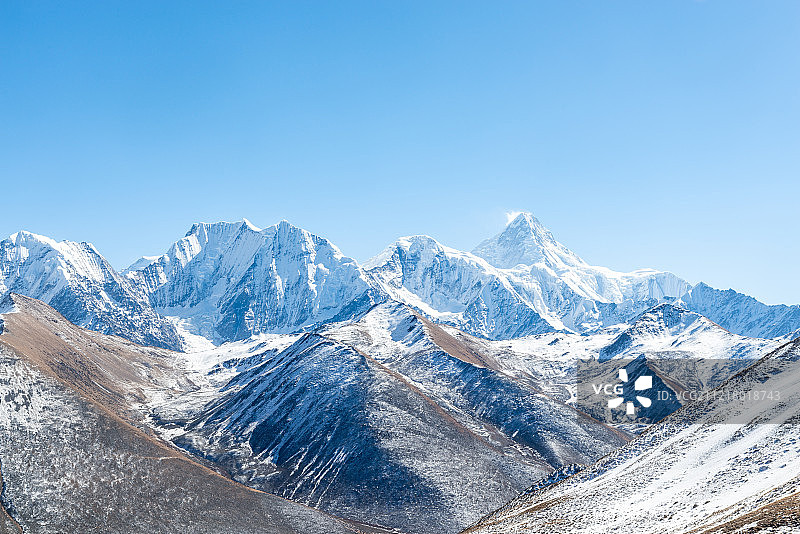贡戛雪山风光图片素材