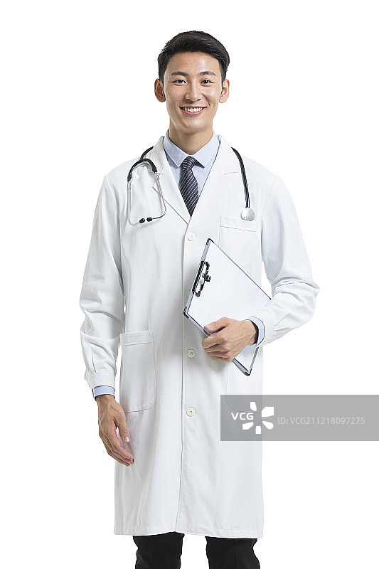 快乐的年轻医生肖像图片素材