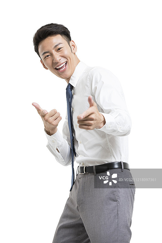 开心的年轻商务男士图片素材