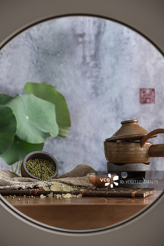 秘制绿豆汤静物图片素材