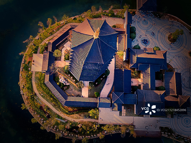 俯瞰铜官窑石渚塔图片素材