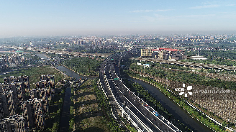 上海城市道路地标建筑景观——嘉闵高架路图片素材