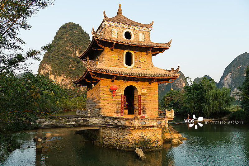 广西百色靖西旧州古镇风光图片素材